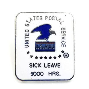 United State Postal Service USPS Sick Leave 1000 Hours Pin US Mail Eagle Vintage